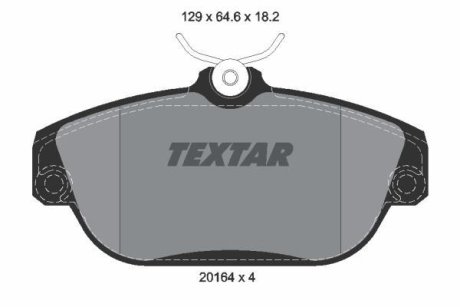 Колодки гальмівні дискові, комплект TEXTAR 2016402 (фото 1)