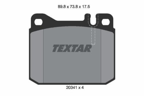 Колодки гальмівні дискові, комплект TEXTAR 2034110