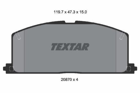 Колодки гальмівні дискові, комплект TEXTAR 2087001