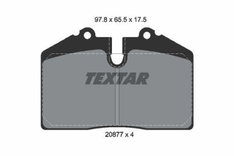 Колодки гальмівні дискові, комплект TEXTAR 2087702