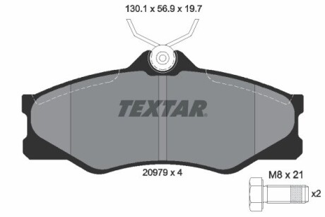 Колодки гальмівні дискові, комплект TEXTAR 2097904