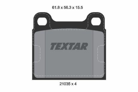 Колодки гальмівні дискові, комплект TEXTAR 2103501