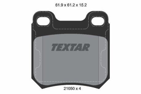 Колодки гальмівні дискові, комплект TEXTAR 2105002 (фото 1)