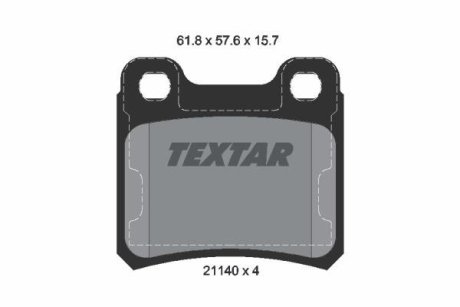 Колодки гальмівні дискові, комплект TEXTAR 2114001