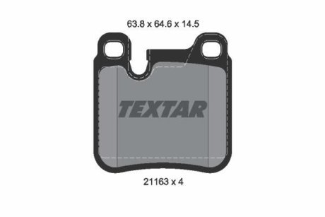 Колодки гальмівні дискові, комплект TEXTAR 2116301 (фото 1)