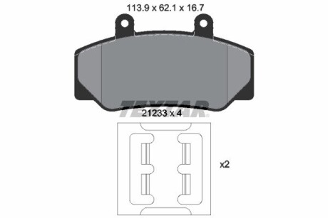 Колодки гальмівні дискові, комплект TEXTAR 2123302