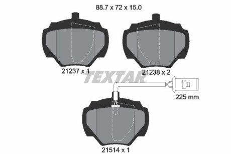 Колодки гальмівні дискові, комплект TEXTAR 2123701