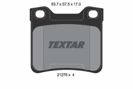Колодки гальмівні дискові, комплект TEXTAR 2127803