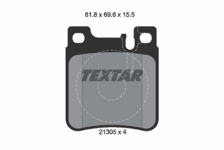 Колодки гальмівні дискові, комплект TEXTAR 2130501
