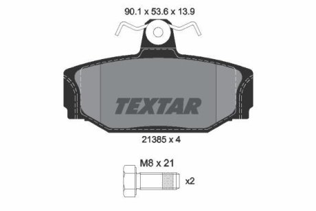 Колодки гальмівні дискові, комплект TEXTAR 2138501
