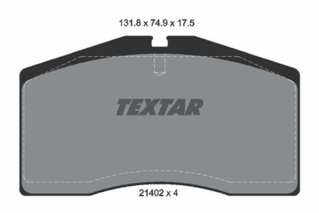Колодки гальмівні дискові, комплект TEXTAR 2140201