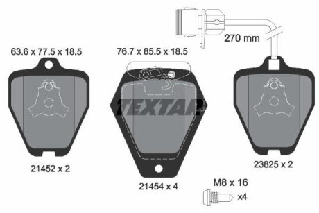 Колодки гальмівні дискові, комплект TEXTAR 2145201