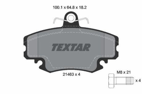 Колодки гальмівні дискові, комплект TEXTAR 2146306 (фото 1)