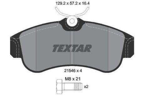 Колодки гальмівні дискові, комплект TEXTAR 2154601