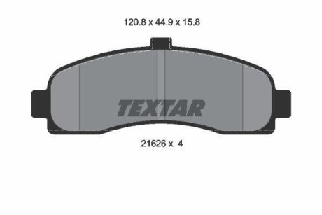 Колодки гальмівні дискові, комплект TEXTAR 2162601