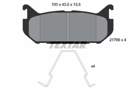 Колодки гальмівні дискові, комплект TEXTAR 2176603