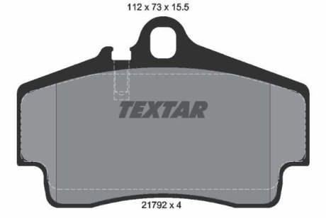 Колодки гальмівні дискові, комплект TEXTAR 2179203