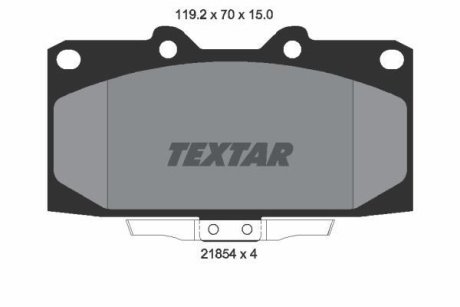 Колодки гальмівні дискові, комплект TEXTAR 2185401