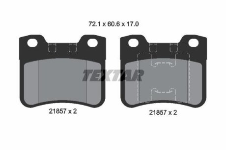 Колодки гальмівні дискові, комплект TEXTAR 2185701
