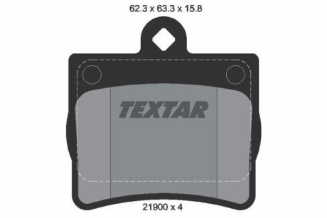 Колодки гальмівні дискові, комплект TEXTAR 2190003