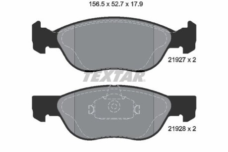 Колодки гальмівні дискові, комплект TEXTAR 2192703