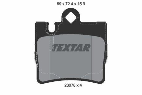 Колодки гальмівні дискові, комплект TEXTAR 2307881 (фото 1)