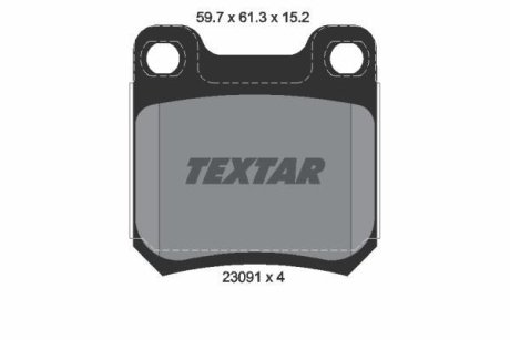 Колодки гальмівні дискові, комплект TEXTAR 2309102