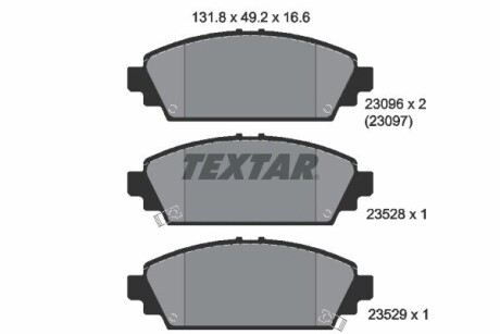 Колодки гальмівні дискові, комплект TEXTAR 2309601