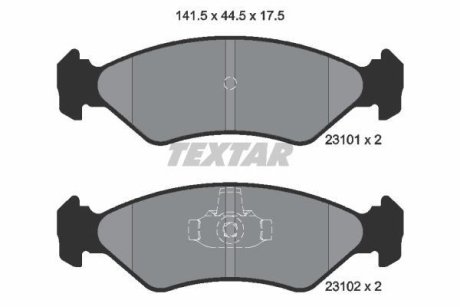 Колодки гальмівні дискові, комплект TEXTAR 2310101