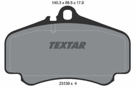 Колодки гальмівні дискові, комплект TEXTAR 2313901 (фото 1)