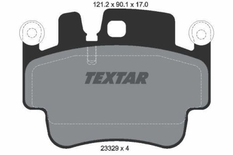 Колодки гальмівні дискові, комплект TEXTAR 2332902