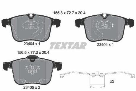 Колодки гальмівні дискові, комплект TEXTAR 2340404