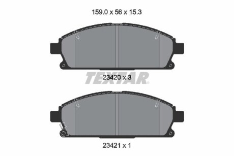 Колодки гальмівні передні TEXTAR 2342006