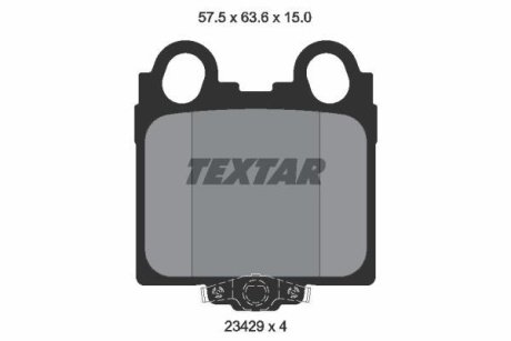 Колодки гальмівні дискові, комплект TEXTAR 2342901 (фото 1)