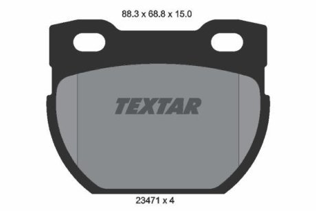 Колодки гальмівні дискові, комплект TEXTAR 2347101
