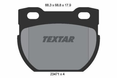 Колодки гальмівні дискові, комплект TEXTAR 2347103 (фото 1)