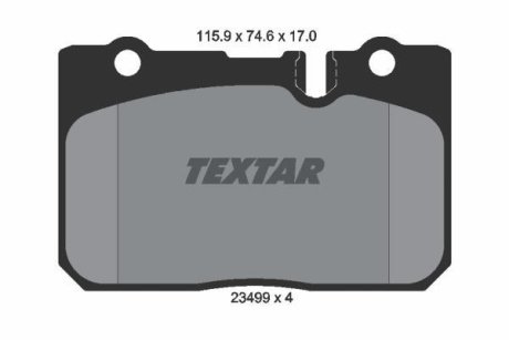 Колодки гальмівні дискові, комплект TEXTAR 2349901 (фото 1)