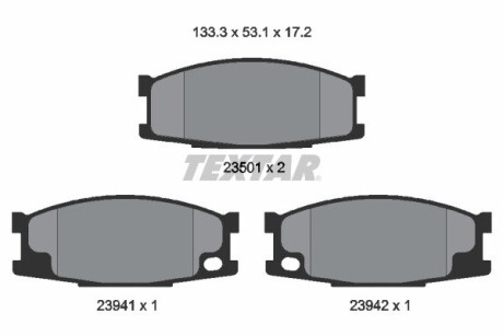 Колодки гальмівні дискові, комплект TEXTAR 2350101