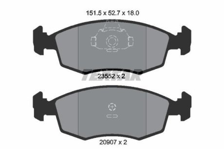 Колодки гальмівні дискові, комплект TEXTAR 2355202