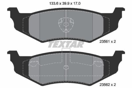 Колодки гальмівні дискові, комплект TEXTAR 2356102