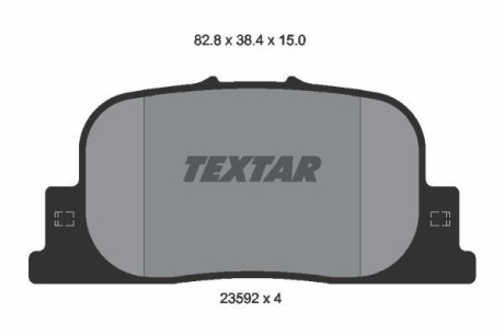 Колодки гальмівні дискові, комплект TEXTAR 2359201