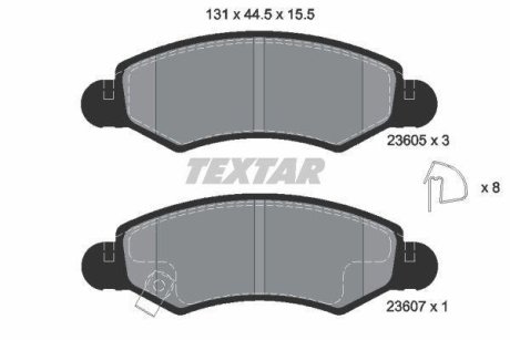 Колодки гальмівні дискові, комплект TEXTAR 2360501