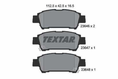 Колодки гальмівні дискові, комплект TEXTAR 2364601