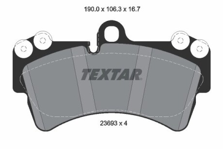 Колодки гальмівні дискові, комплект TEXTAR 2369381