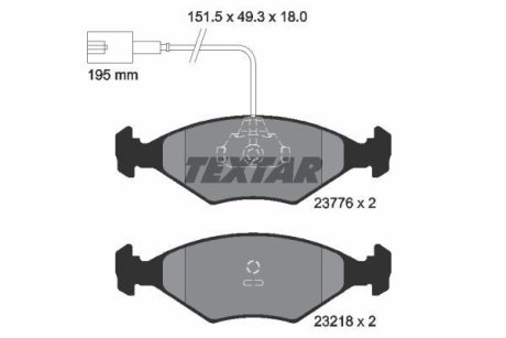 Колодки гальмівні дискові, комплект TEXTAR 2377601