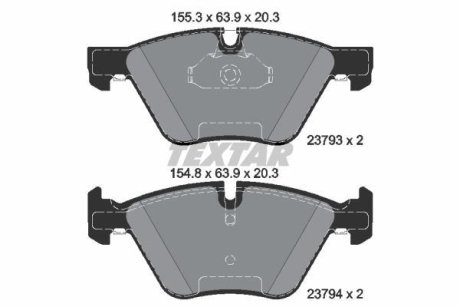 Колодки гальмівні дискові, комплект TEXTAR 2379381