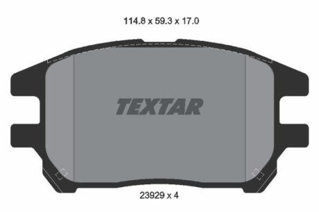 Колодки гальмівні дискові, комплект TEXTAR 2392901
