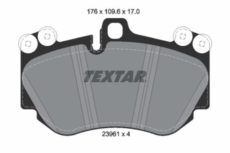 Колодки гальмівні дискові, комплект TEXTAR 2396101