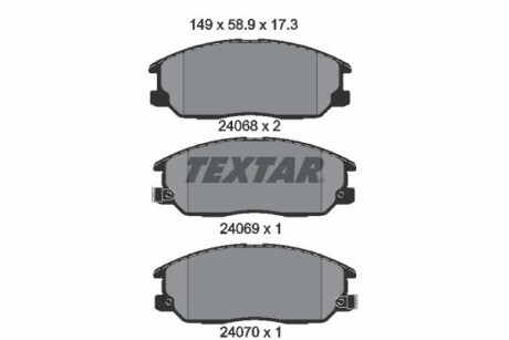 Колодки гальмівні дискові, комплект TEXTAR 2406801