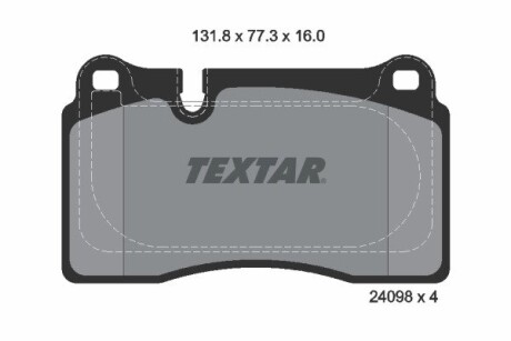 Колодки гальмівні дискові, комплект TEXTAR 2409803